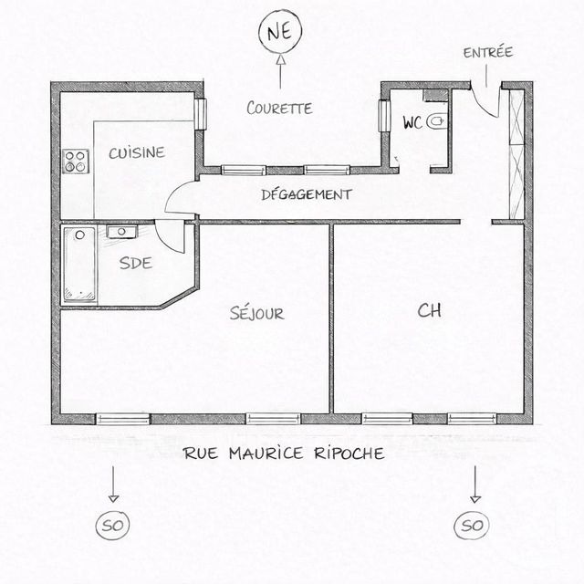 Appartement F2 à vendre - 2 pièces - 52.94 m2 - PARIS - 75014 - ILE-DE-FRANCE - Century 21 Actif Immobilier